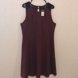 NWT Mossimo Large Burgundy Dress